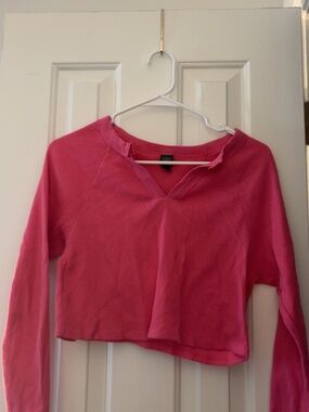 Pink Cropped Long sleeve